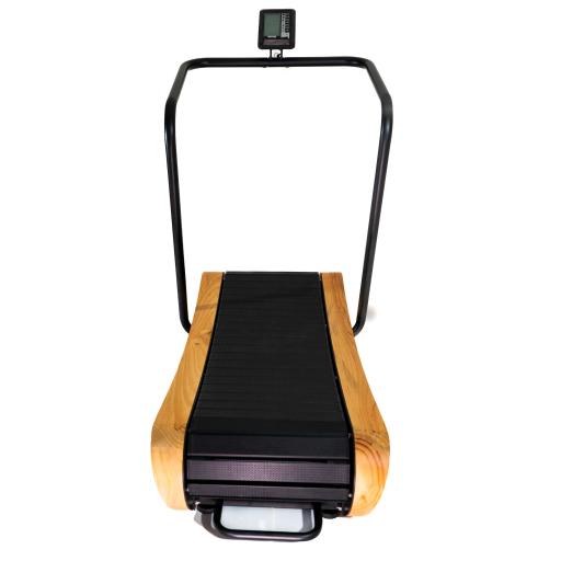 Curved treadmill on white background available from Flair Fitness