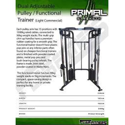 Primal Strength Dual Adjustable Pulley Functional Trainer